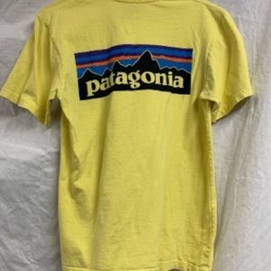 yellow Patagonia t shirt